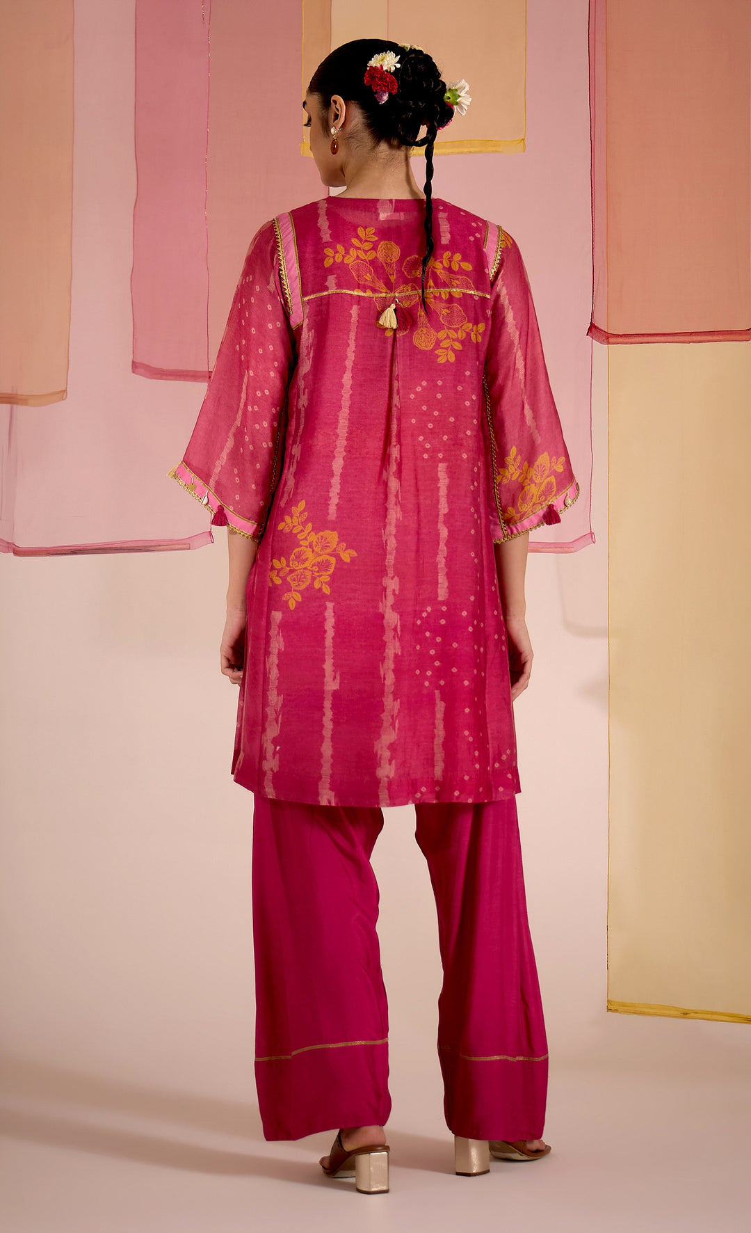 SAMAHAR: Blush Cotton Silk Farshi Salwar