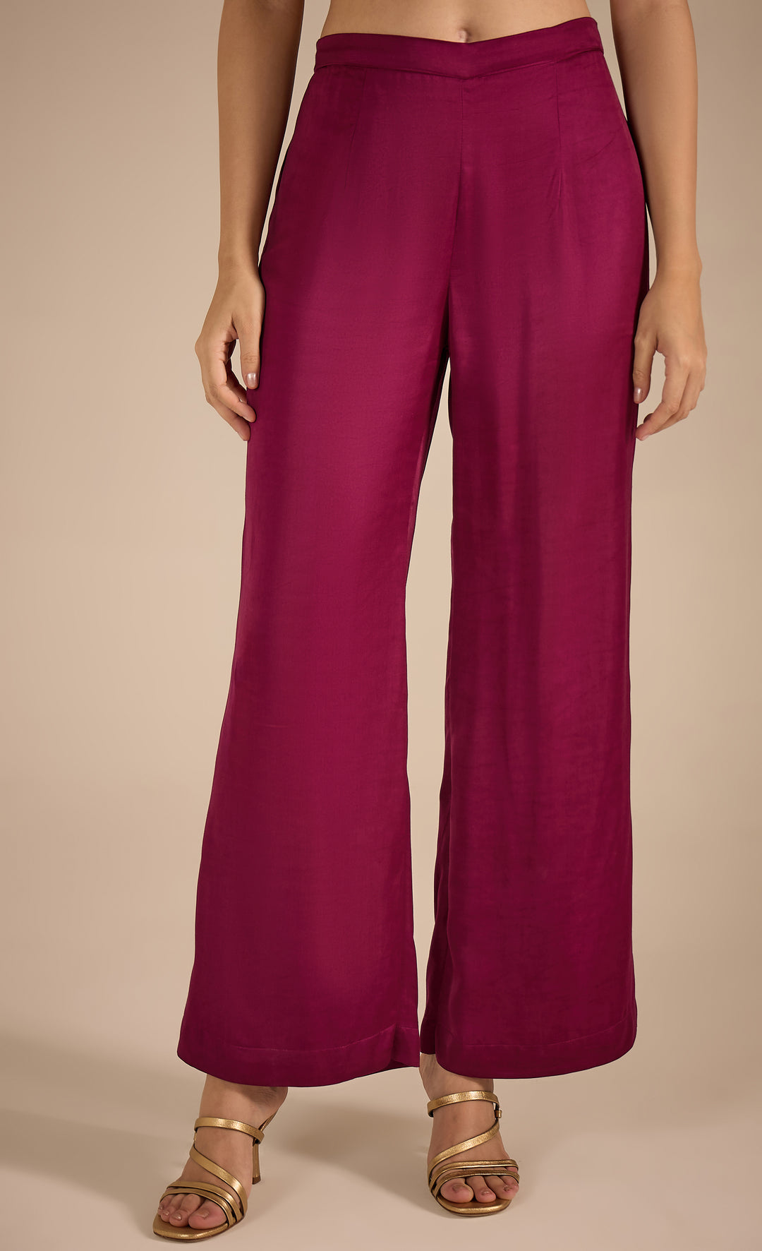 Baithak: Purple Cotton Silk Pant