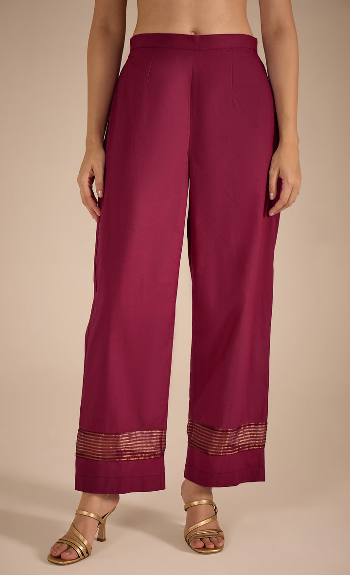 SAMAHAR: Purple Cotton Pant