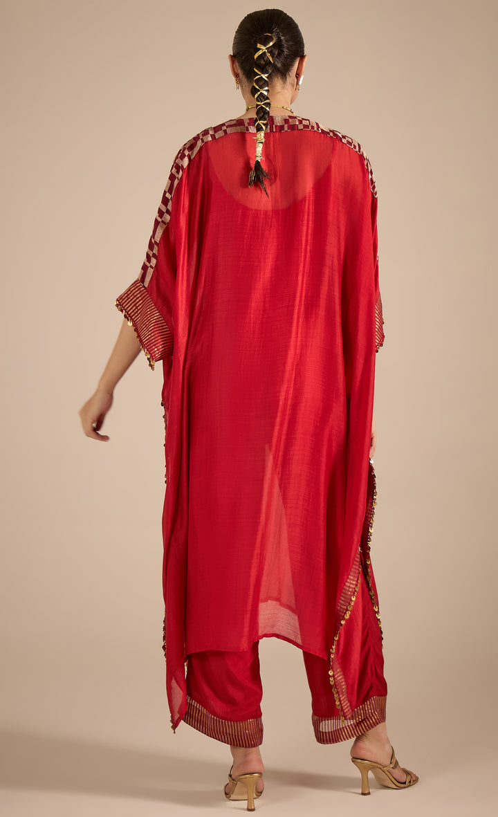 Baithak: Red Boarder Pant
