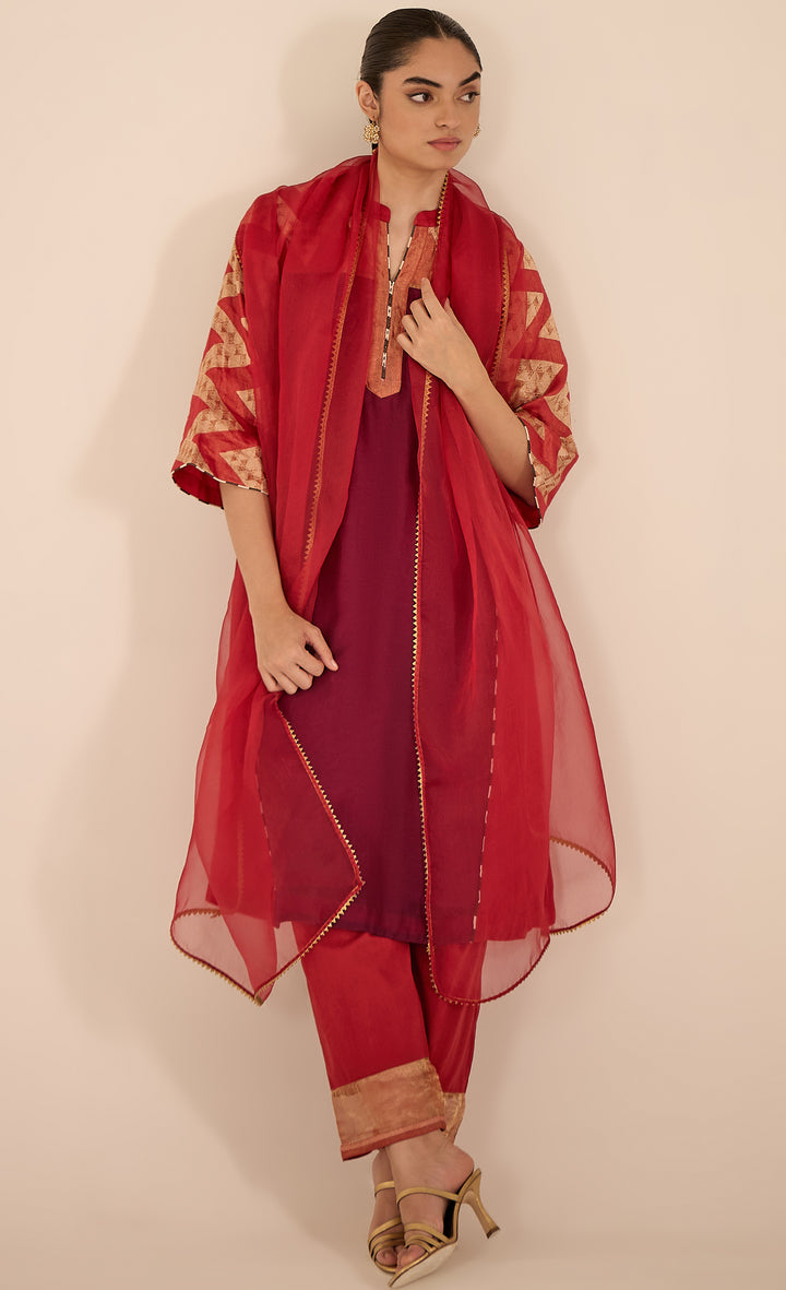 BAITHAK: Chevron Straight Pant