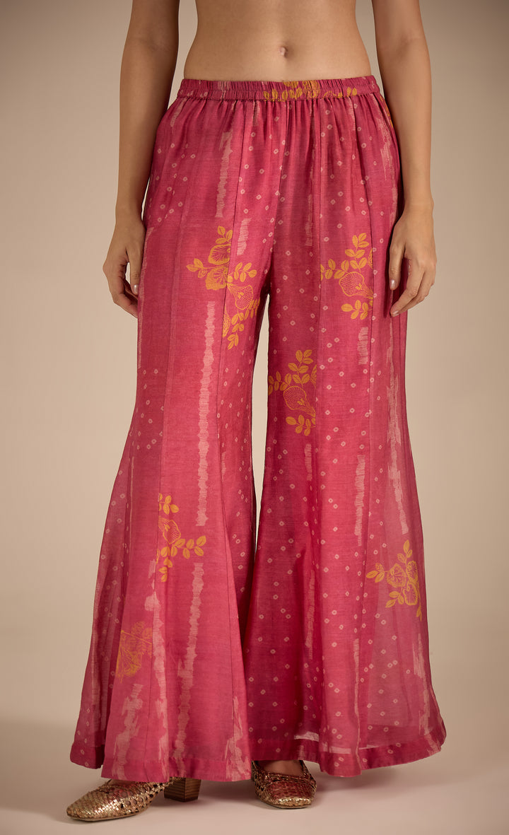 SAMAHAR: Blush Cotton Silk sharara