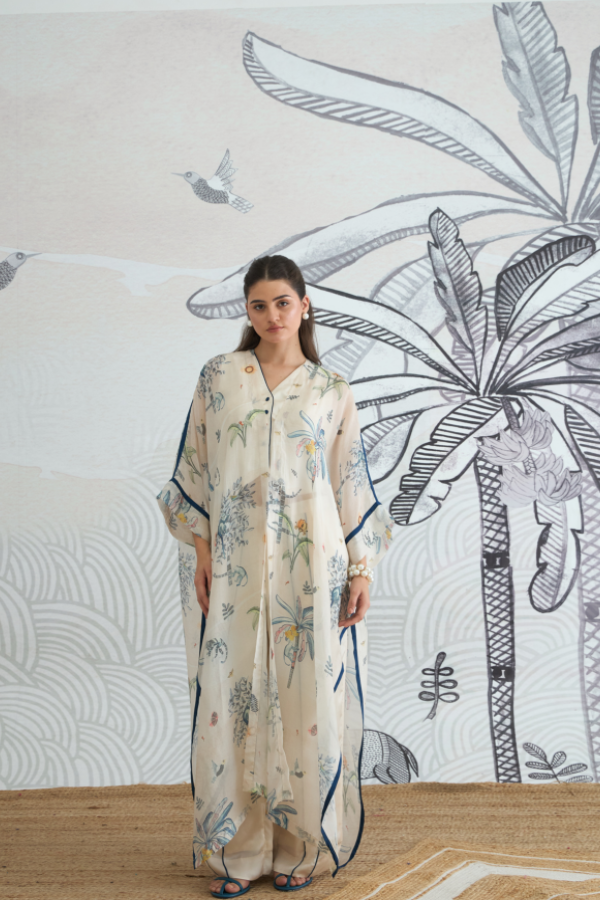 JUNGLE LONG CAPE WITH WAISTCOAT TOP AND PANTS