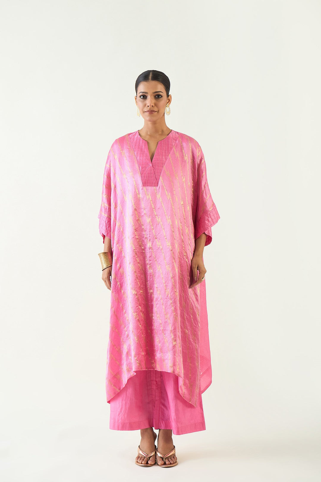 Flare Silk Pants - Candy Pink