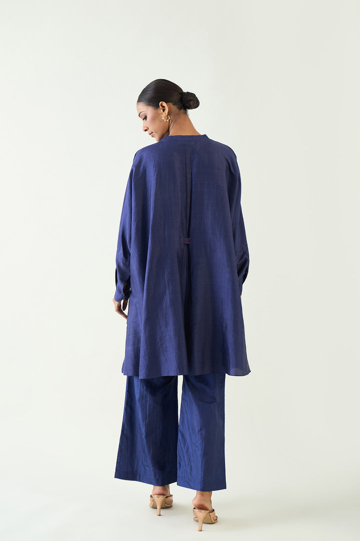 Ira: Silk Kimono Tunic set - Purple