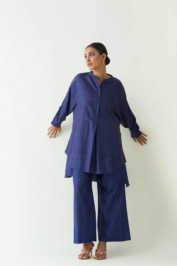 Flare Silk Pants - Purple
