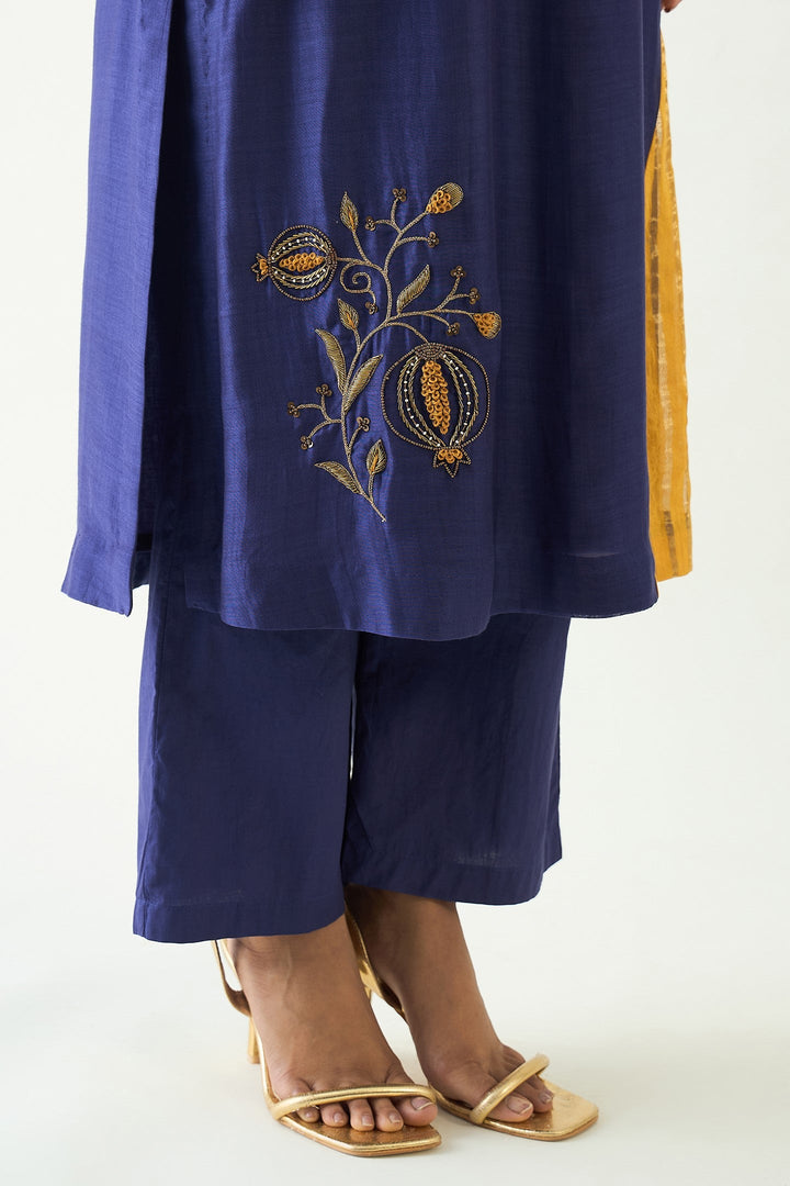 Cotton Wide Pants - Purple