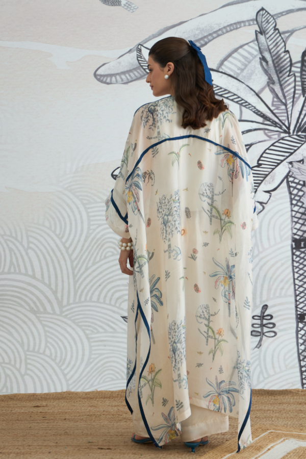 JUNGLE LONG CAPE WITH WAISTCOAT TOP AND PANTS