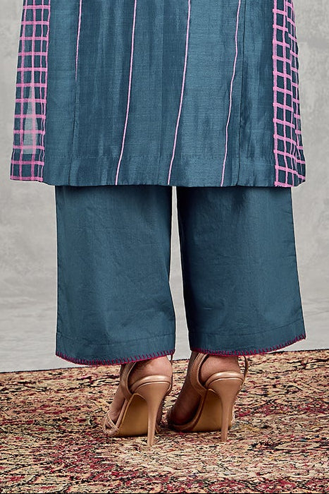 BLUE WIDE LEG PANT