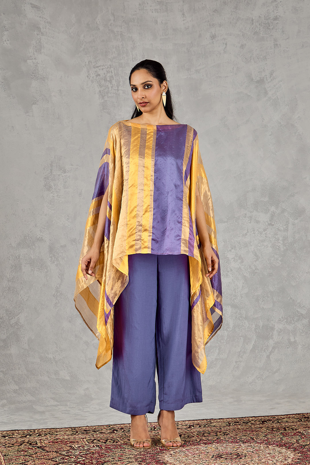 YELLOW ASYMMETRICAL CAPE SET