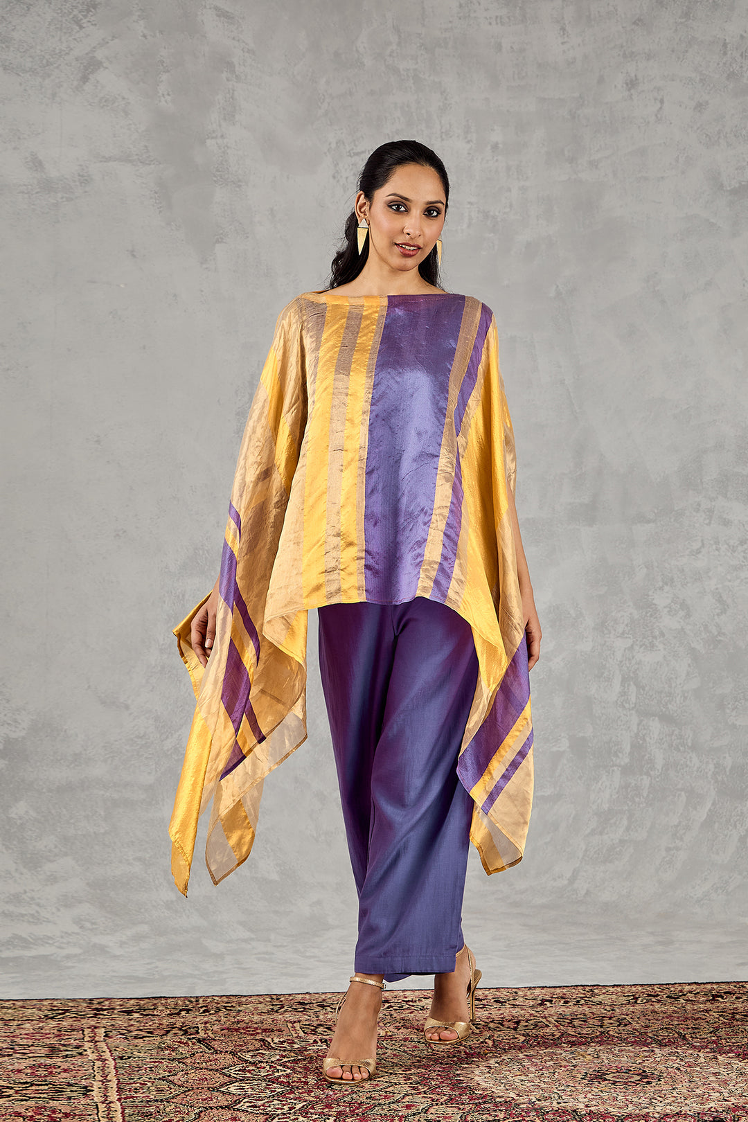 YELLOW ASYMMETRICAL CAPE SET