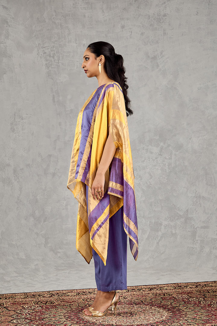 YELLOW ASYMMETRICAL CAPE SET