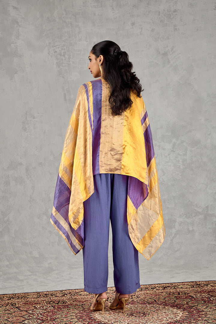 YELLOW ASYMMETRICAL CAPE SET