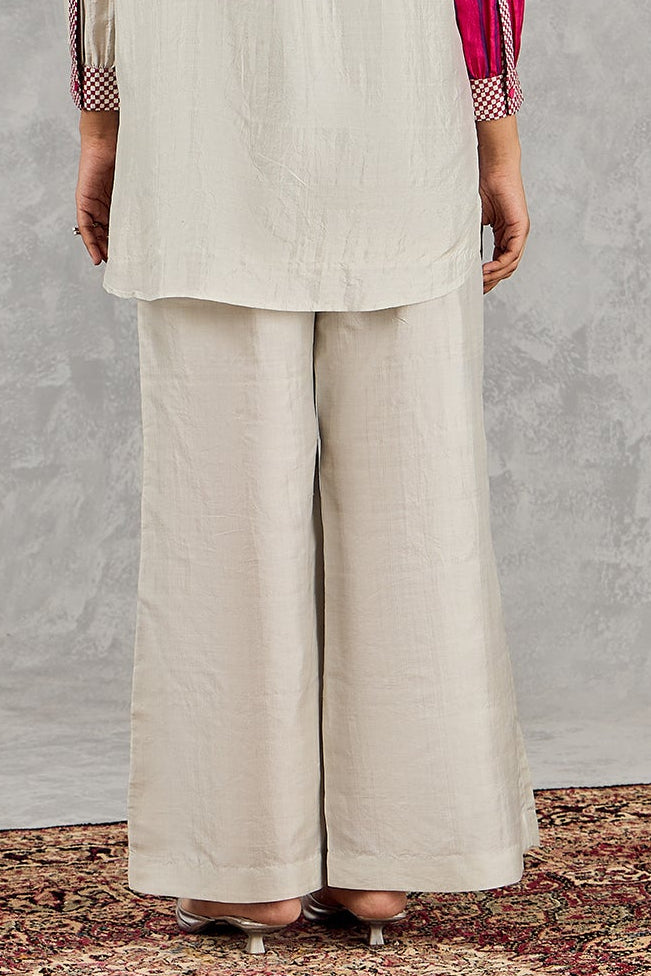 GREY SILK PANT