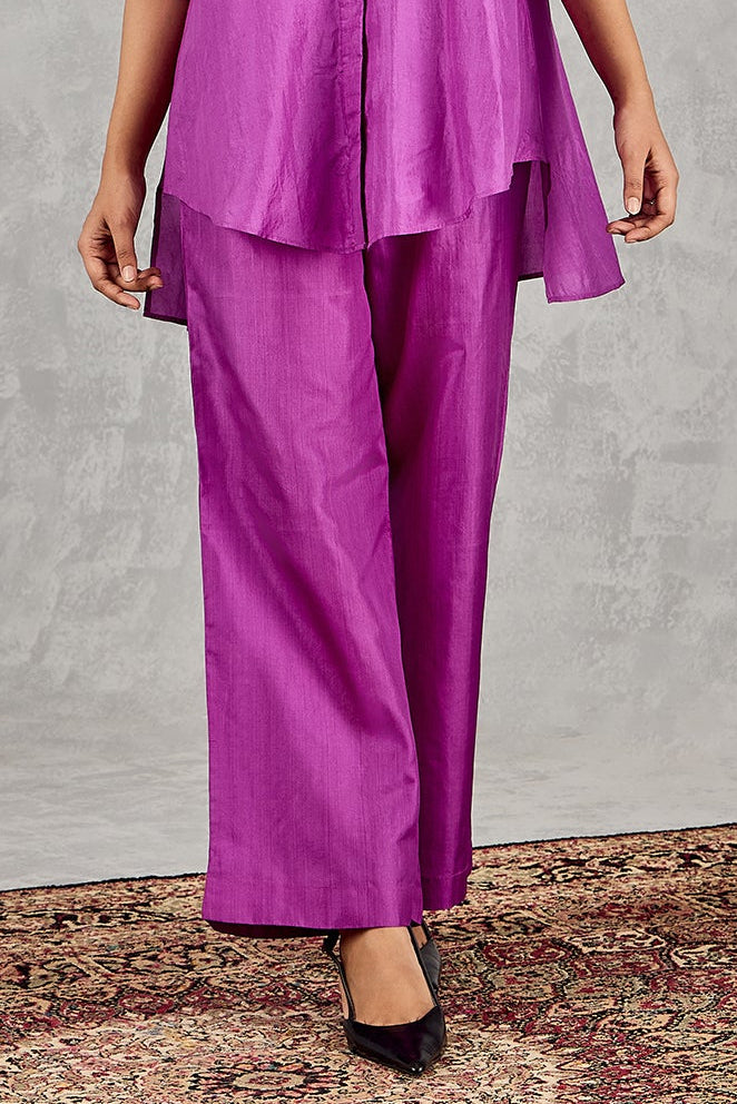 PURPLE SILK PANT