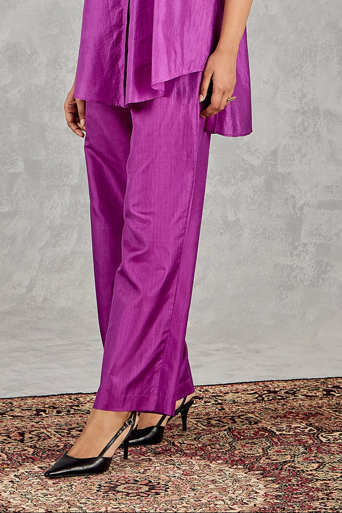 PURPLE SILK PANT