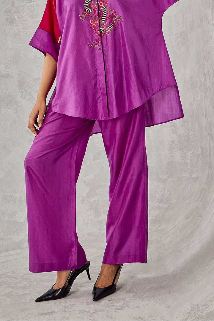 PURPLE SILK PANT