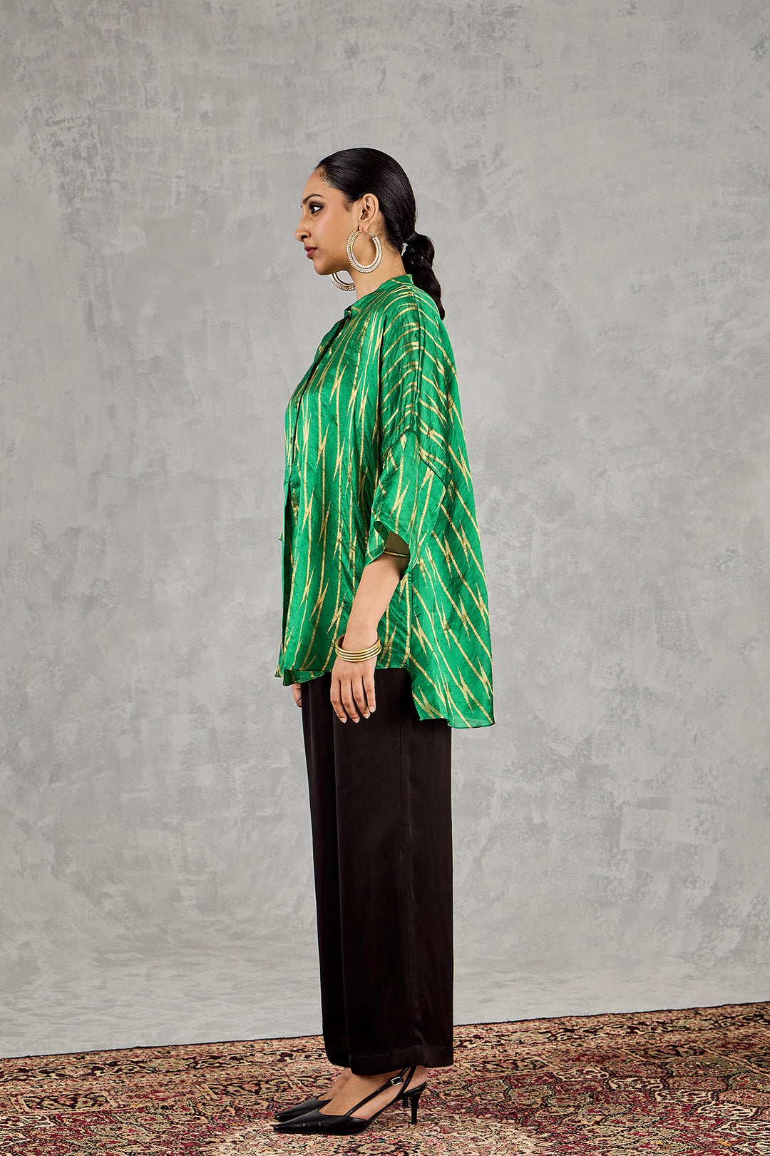 GREEN ZIG-ZIG NAMAH TUNIC SET