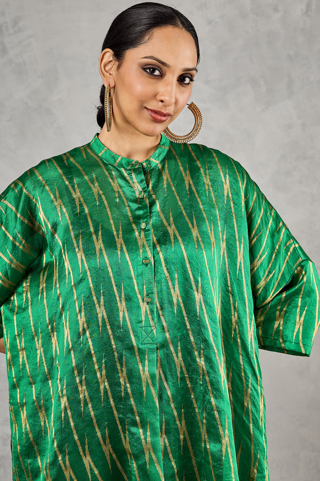 GREEN ZIG-ZIG NAMAH TUNIC SET