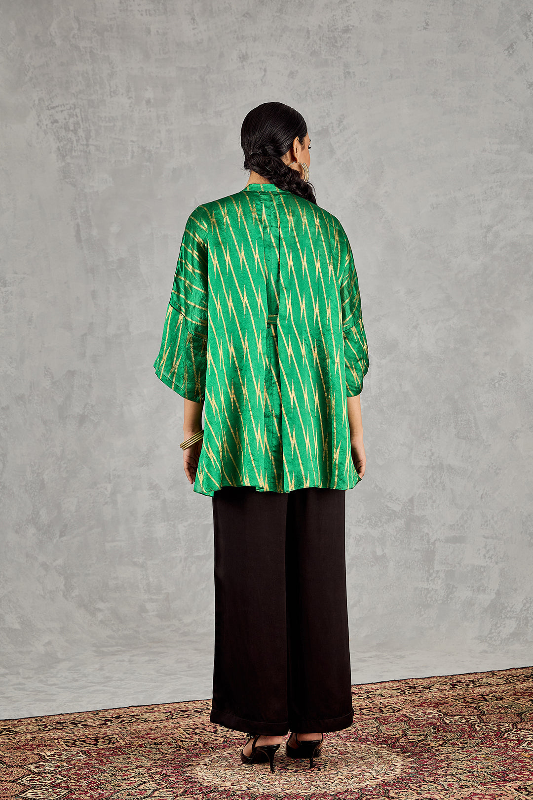 GREEN ZIG-ZIG NAMAH TUNIC SET