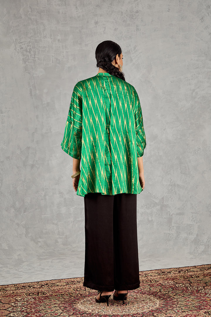GREEN ZIG-ZIG NAMAH TUNIC SET