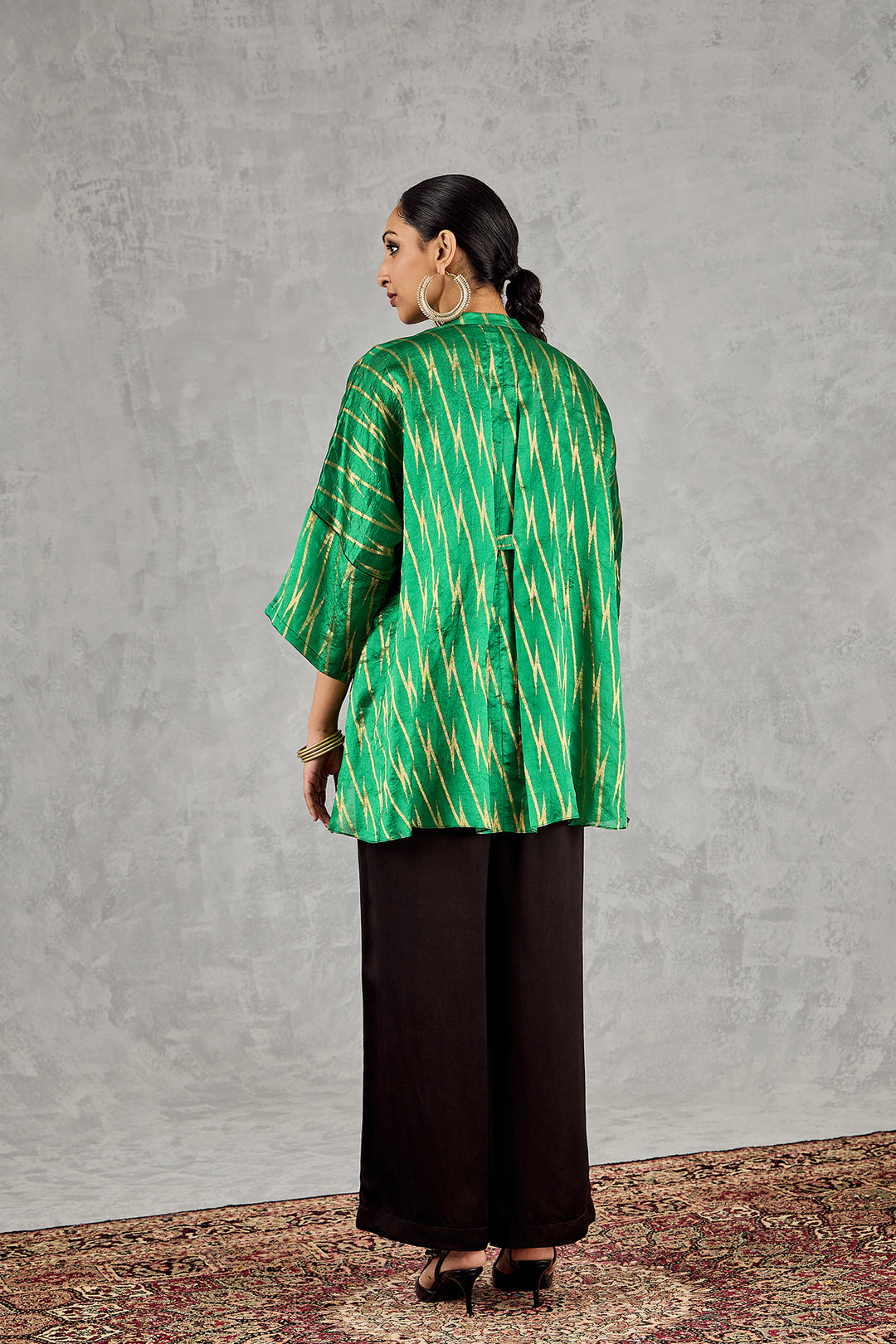 GREEN ZIG-ZIG NAMAH TUNIC SET