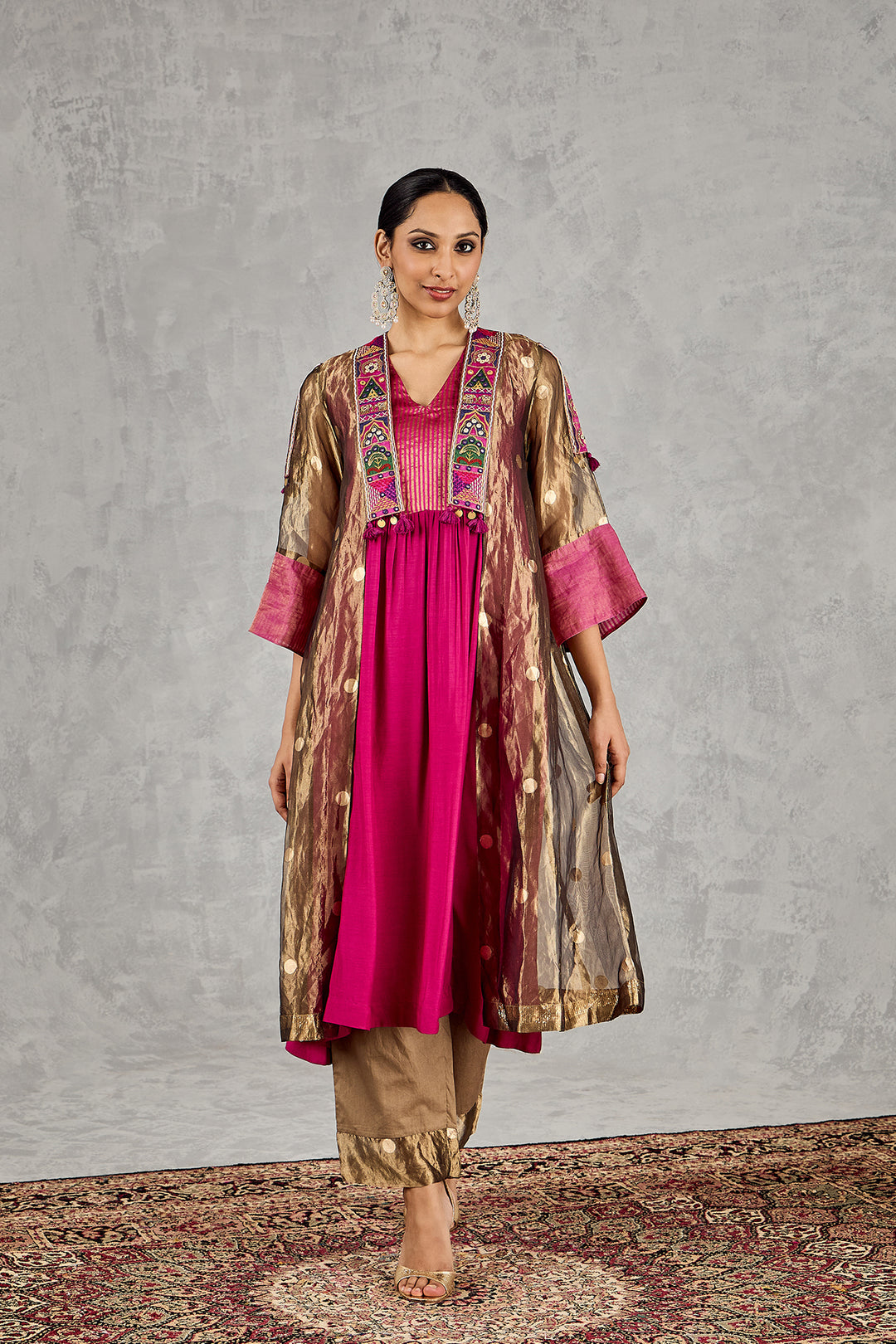 GOLDEN POLKA PADMAVAT JACKET SET