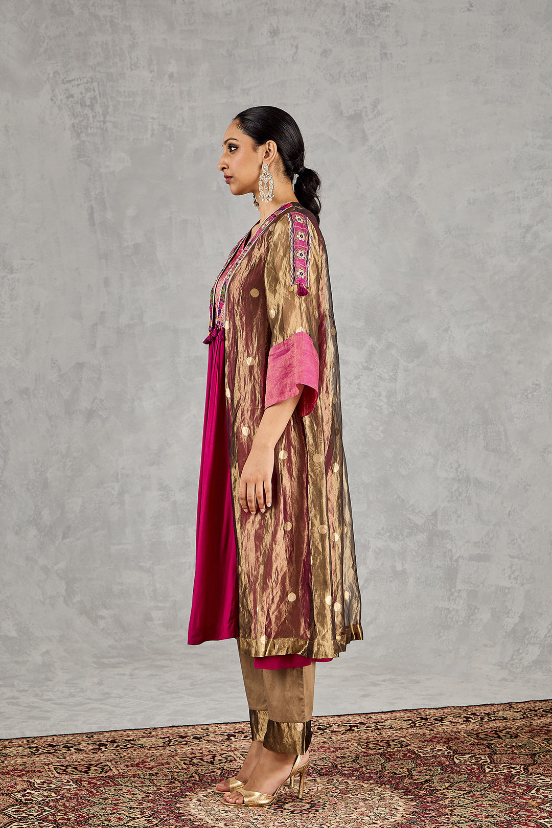 GOLDEN POLKA PADMAVAT JACKET SET