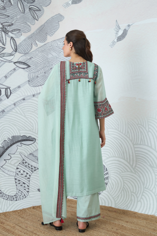 SAGE GREEN EMBROIDERY DUPATTA