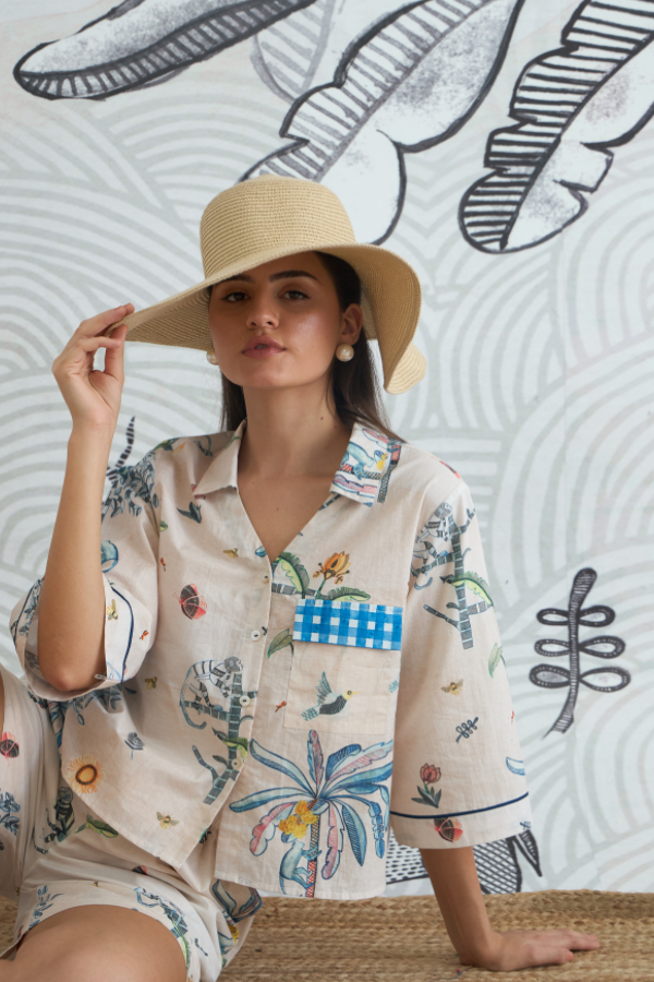 JUNGLE CROP SHIRT AND SHORTS