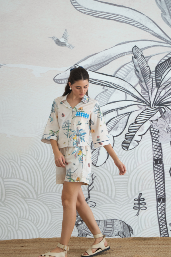 JUNGLE CROP SHIRT AND SHORTS
