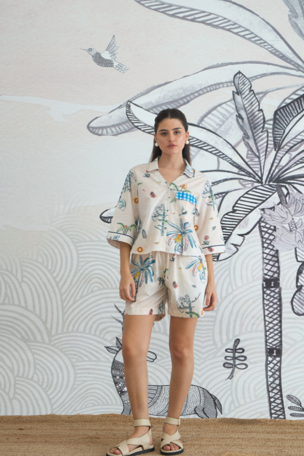 JUNGLE CROP SHIRT AND SHORTS