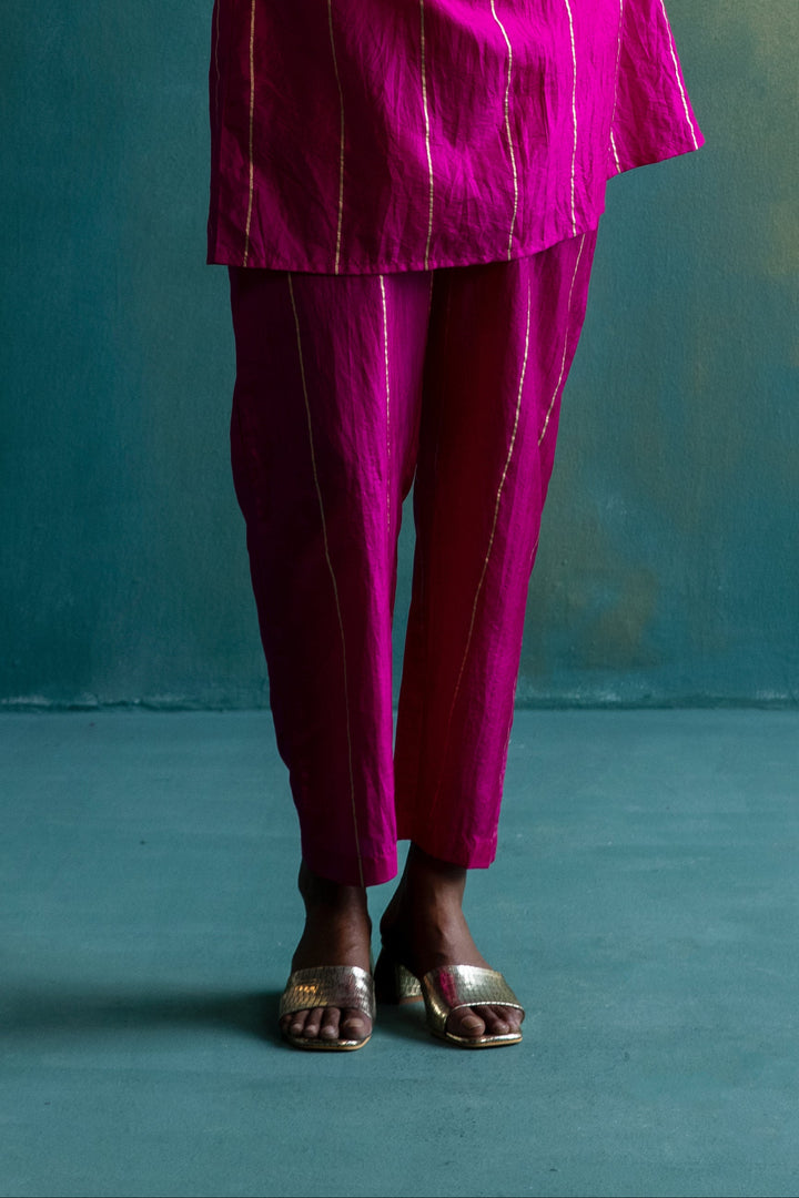 Dil-kash Pink silk Pants