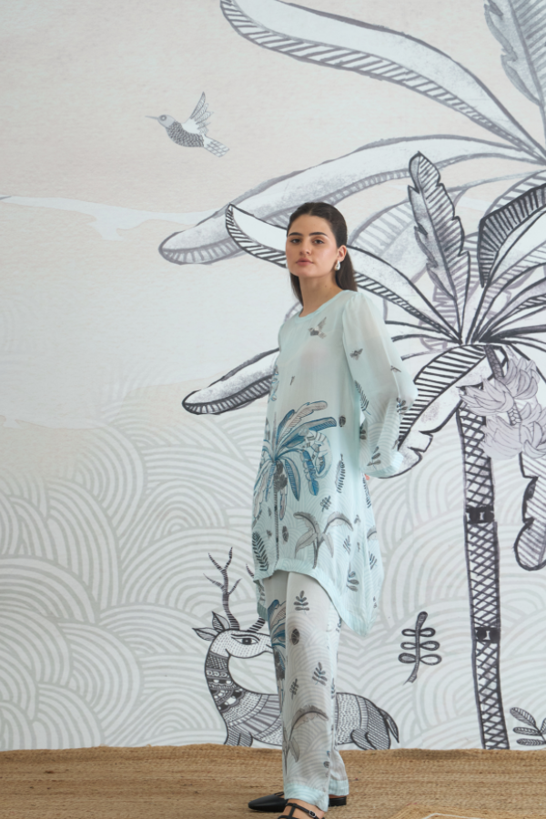 POWDER BLUE CO-ORD TOP