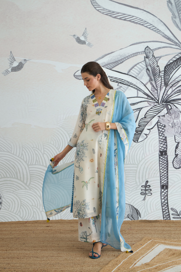 JUNGLE V-NECK KURTA SET