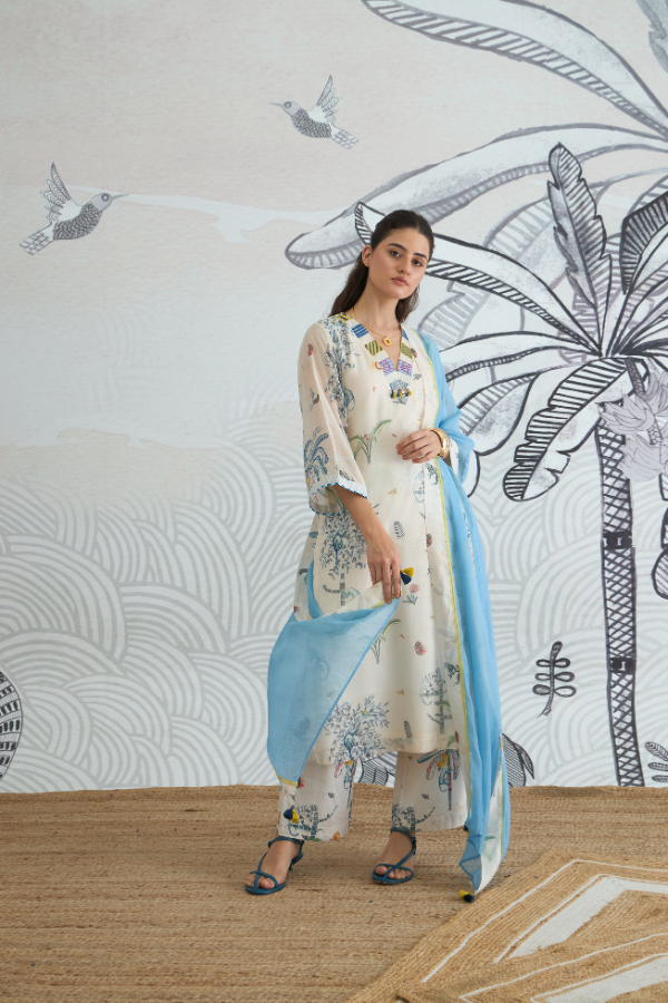 JUNGLE V-NECK KURTA SET