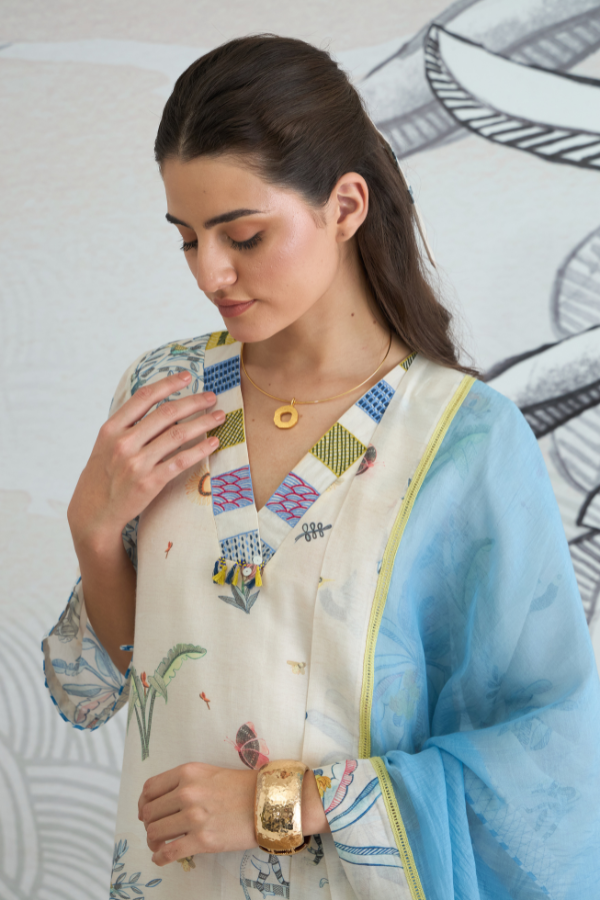 JUNGLE V-NECK KURTA SET