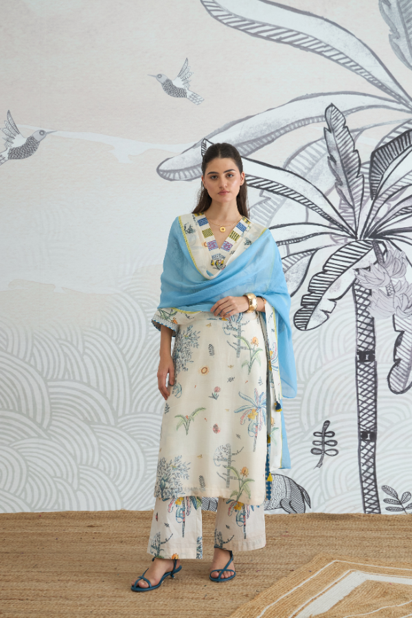 JUNGLE V-NECK KURTA SET