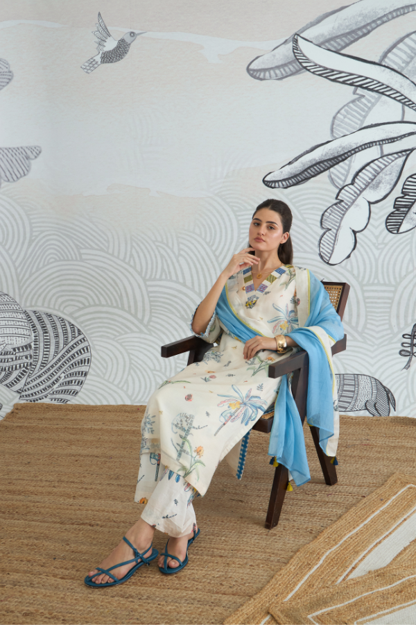 JUNGLE V-NECK KURTA