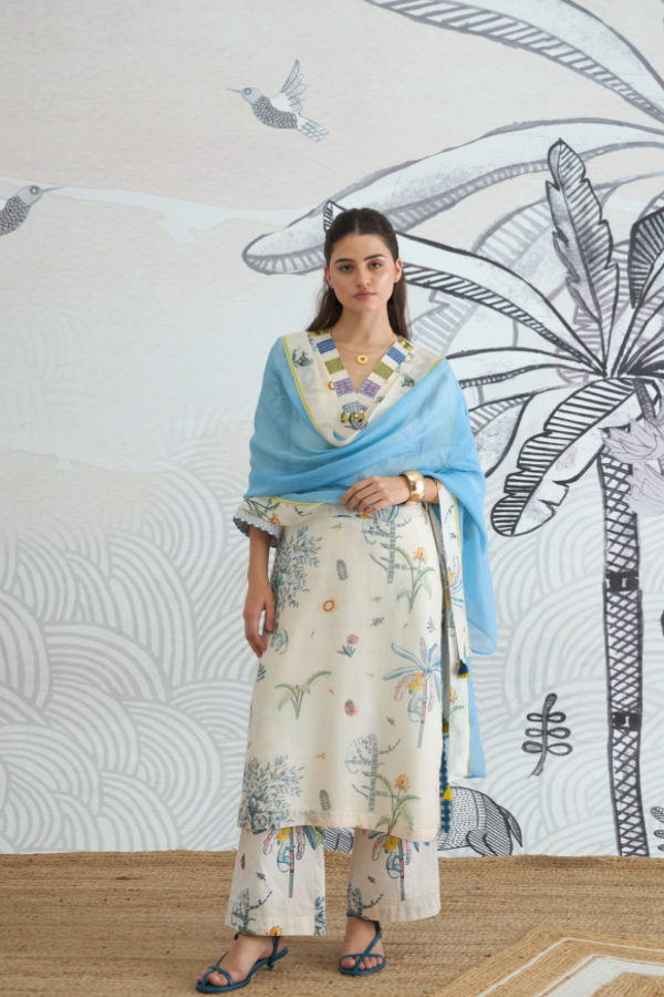 JUNGLE V-NECK KURTA PANT
