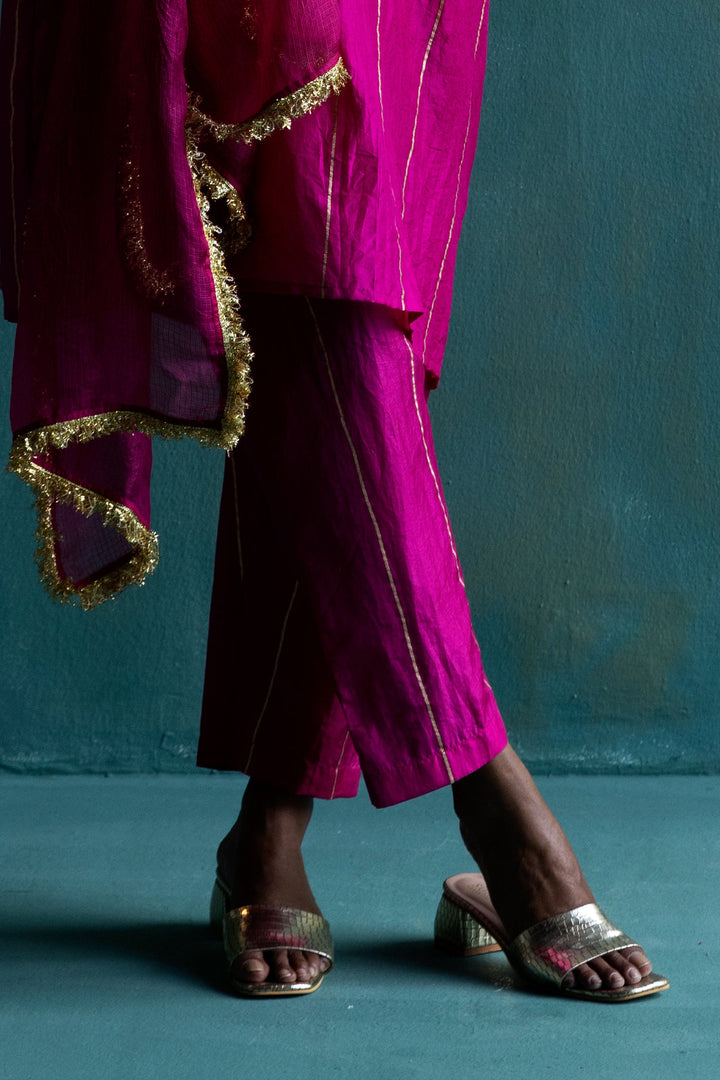 Dil-kash Pink silk Pants