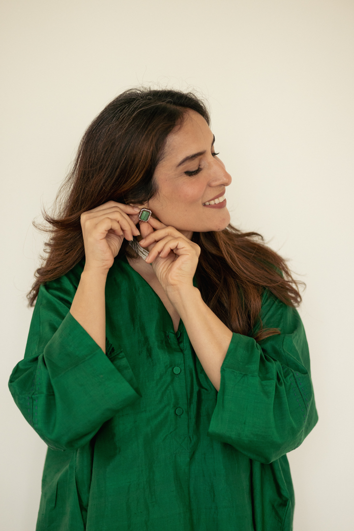 Urmi Daga in Our Ira silk Co-ord set