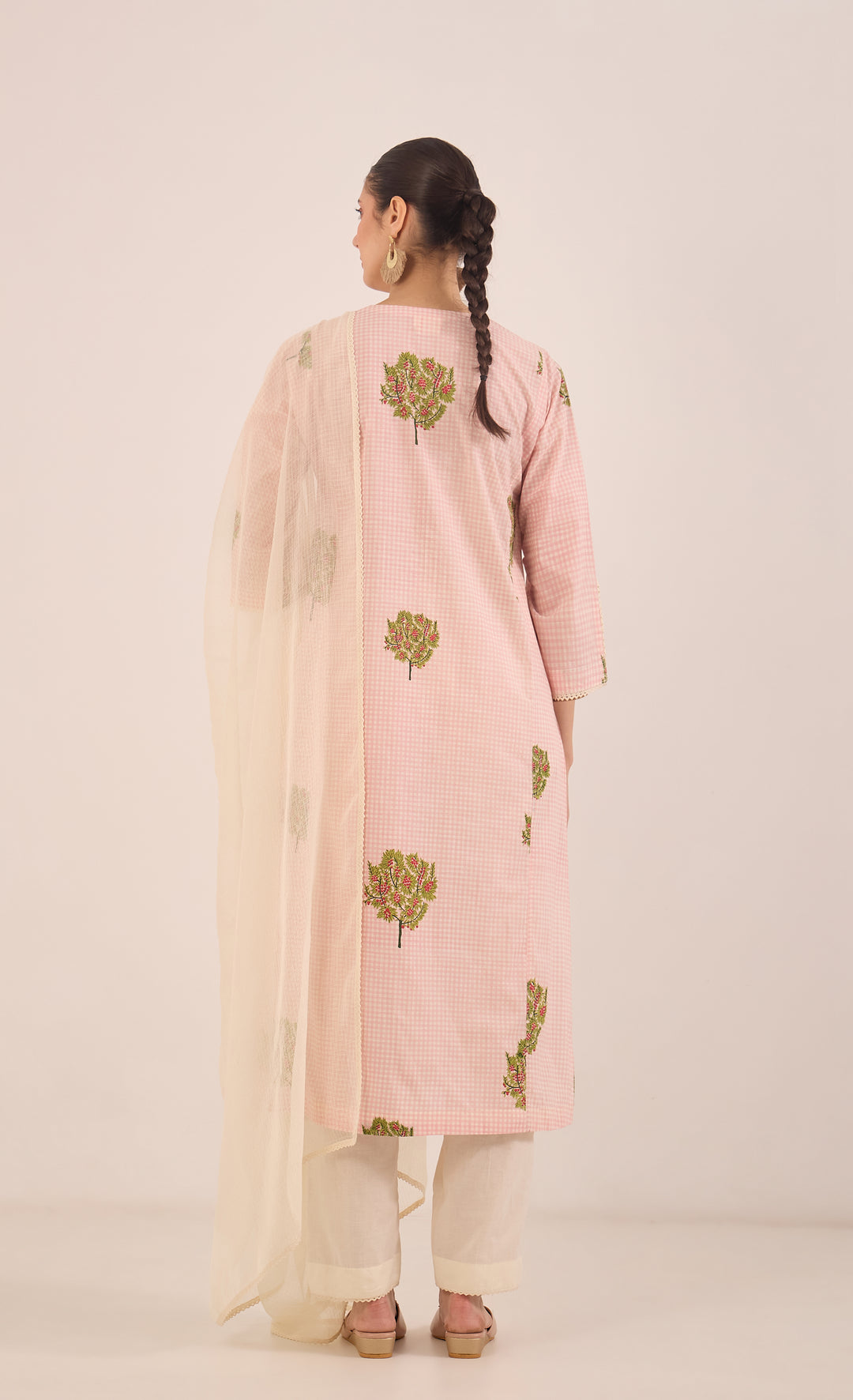 KOTA DORIYA DUPATTA - CREAM