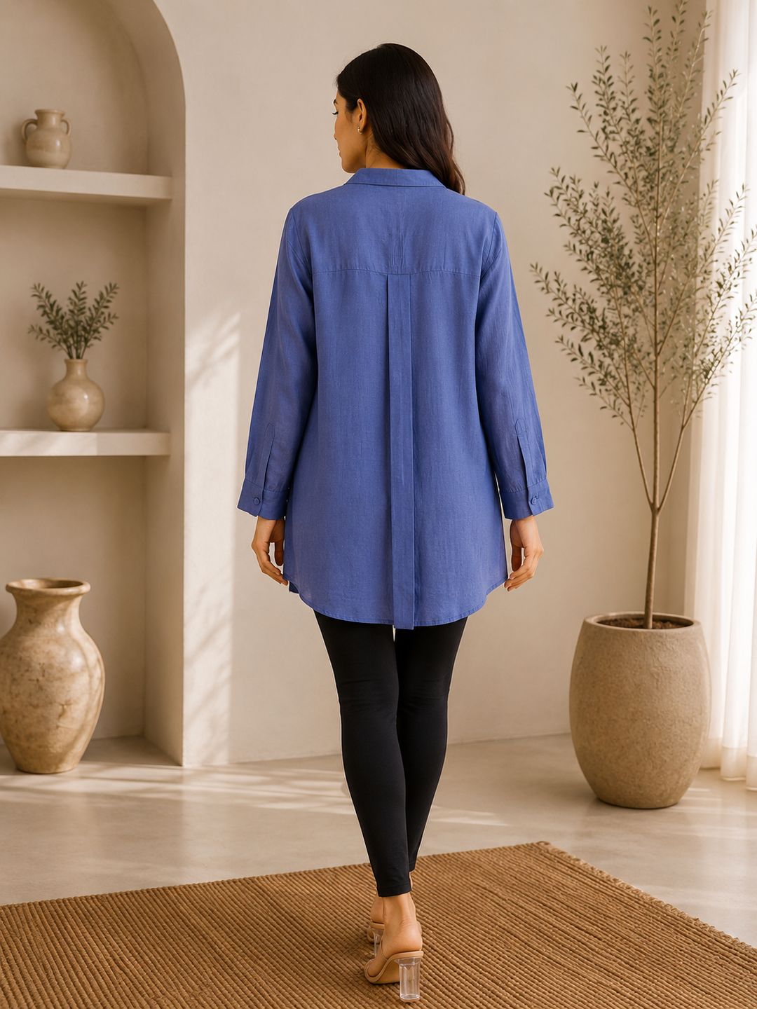 Ocean Blue Button - Down Shirt