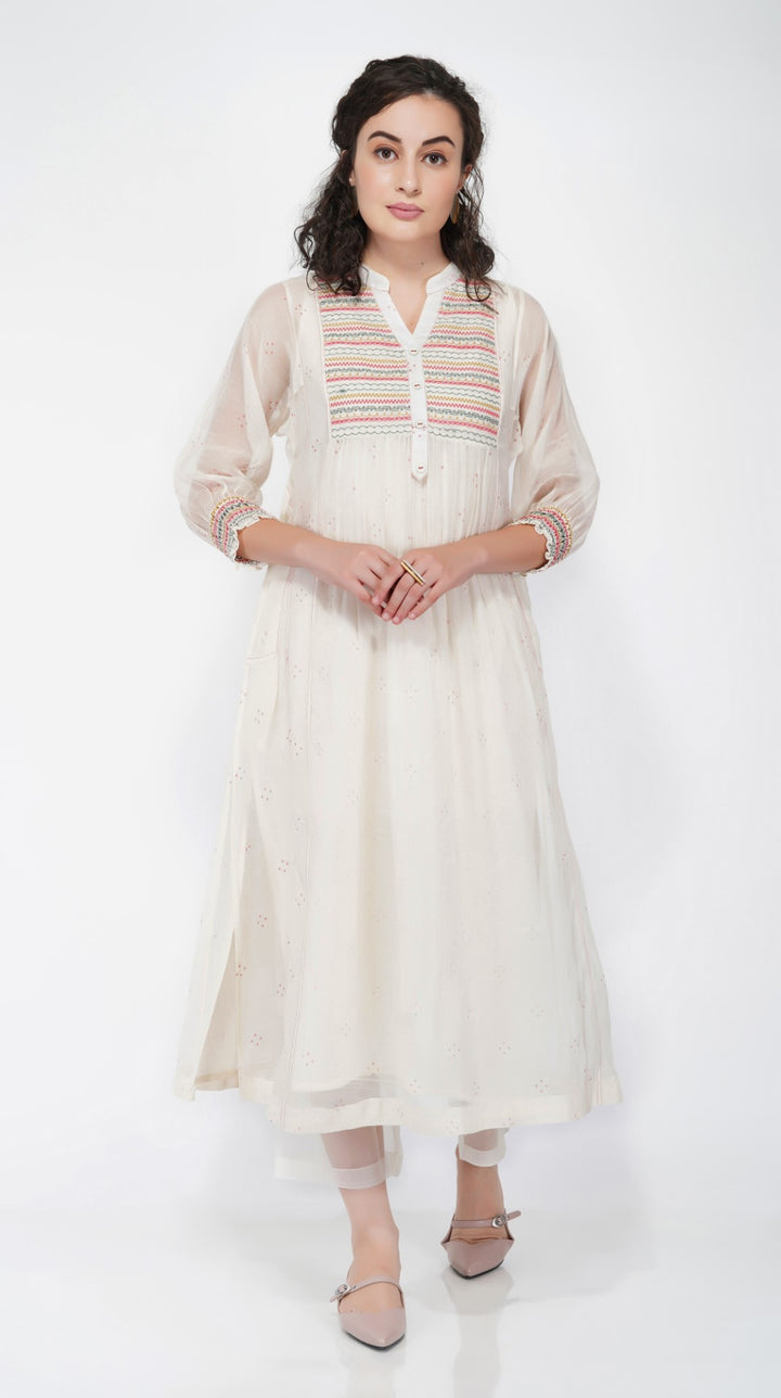 SAAWAN ABSTRACT YOKE KALI KURTA