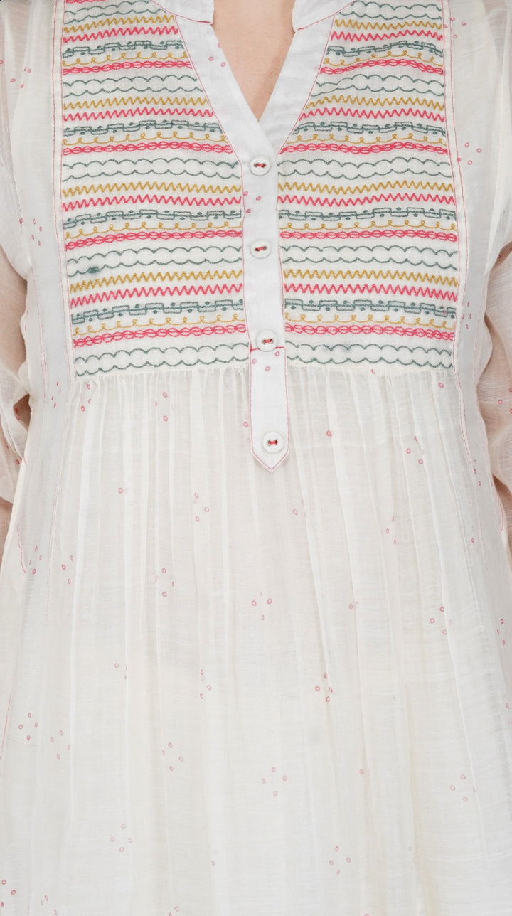 SAAWAN ABSTRACT YOKE KALI KURTA