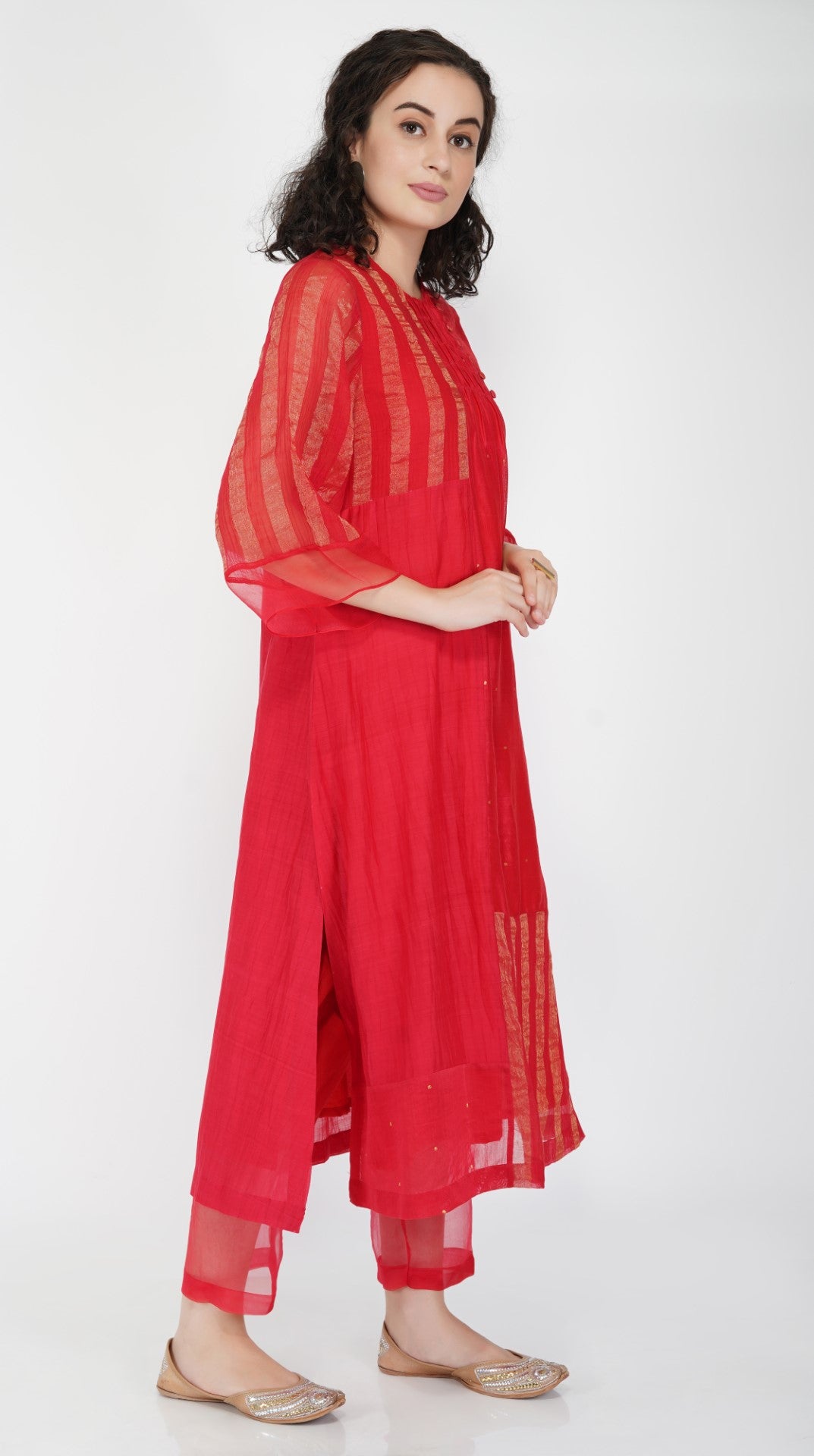 SAAWAN STRIPE ZARI PATCH KURTA