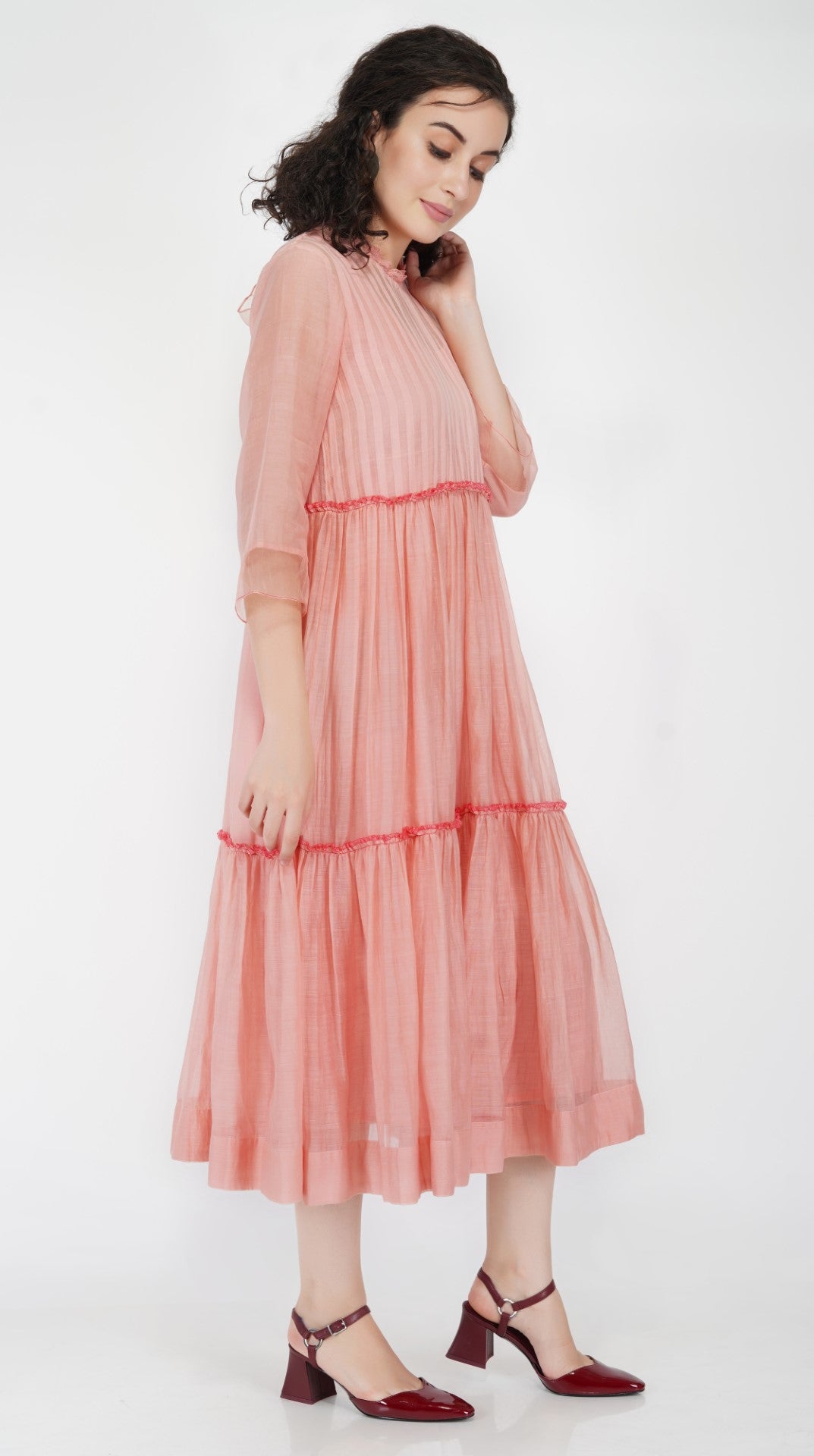 SAAWAN TIER FRILL GATHER DRESS
