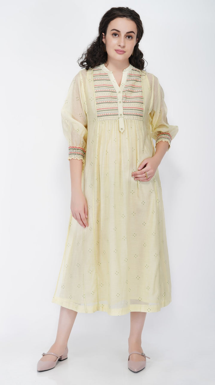 SAAWAN ABSTRACT YOKE KALI KURTA