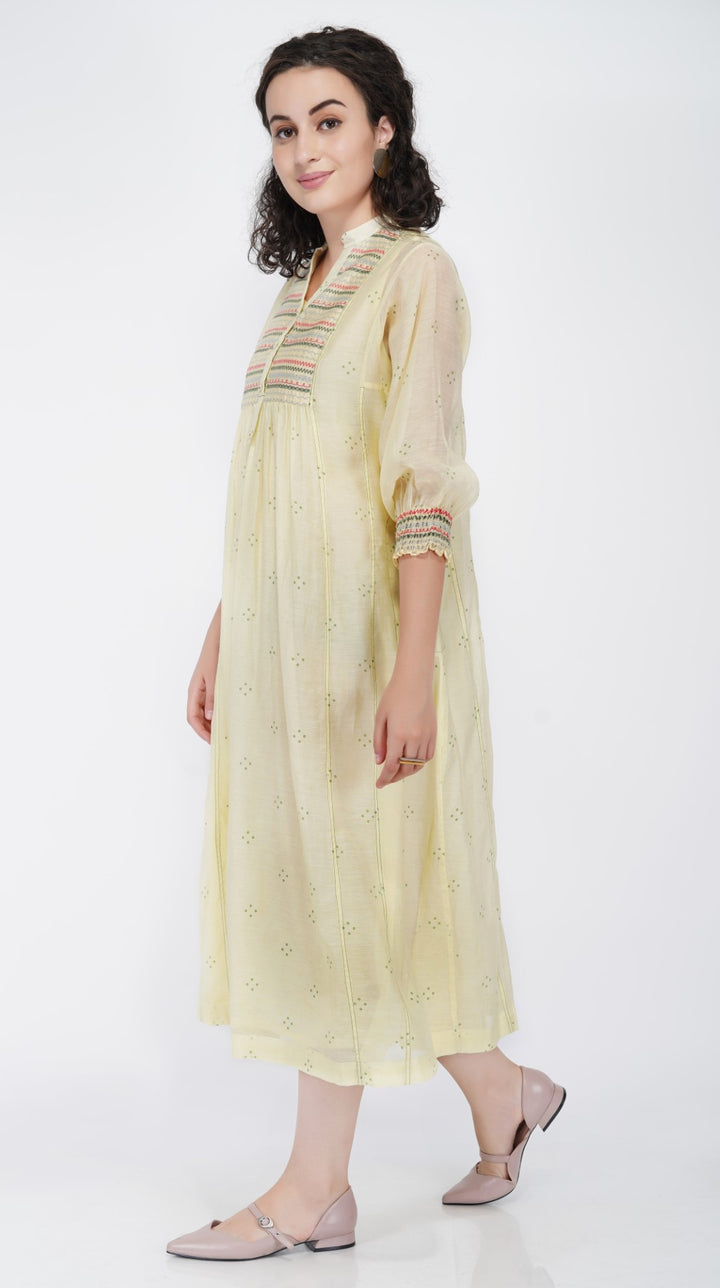 SAAWAN ABSTRACT YOKE KALI KURTA